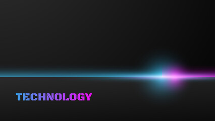 abstract black metal background with blue and pink neon light
