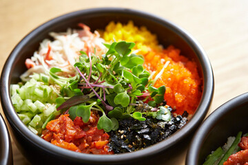 Flying Fish Roe Vegetable Bowl