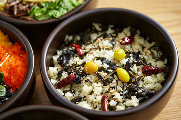 Korean mixed rice with vegetable