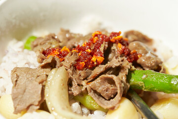 Stir-fried Beef Bulgogi Vegetable, Korean Food 