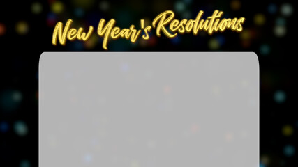 New Year's Resolutions List 3D Illustration