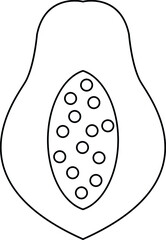 papaya line icon vector illustration design
