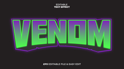 Venom Editable Text Effect