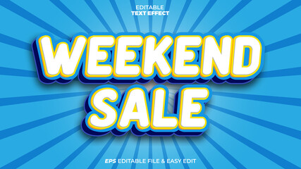 Weekend Sale Editable Text Effect