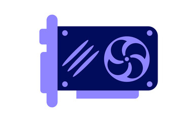 GPU icon. Can be used for web, mobile or ui. Modern vector illustration isolated on white background. EPS 10