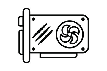 GPU icon. Can be used for web, mobile or ui. Modern vector illustration isolated on white background. EPS 10