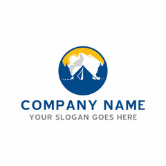 camping logo , adventure logo vector