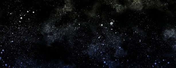 abstract space, colorful nebula, stars and sky