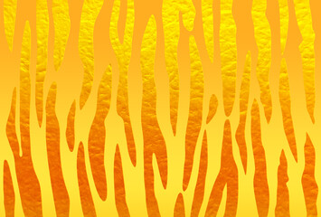 和紙のテクスチャを適用した金色の虎柄【横向きのデザイン】