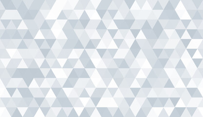 Abstract seamless pattern of geometric shapes. Mosaic background of  triangles. Evenly spaced triangles in different shades of dark blue. Vector illustration