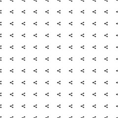 Square seamless background pattern from geometric shapes. The pattern is evenly filled with black share symbols. Vector illustration on white background