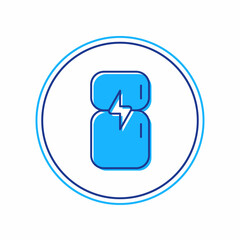 Filled outline Refrigerator icon isolated on white background. Fridge freezer refrigerator. Household tech and appliances. Vector