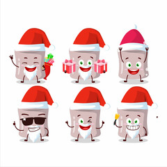 Santa Claus emoticons with strawberry marshmallow cartoon character