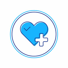 Filled outline Heart rate icon isolated on white background. Heartbeat sign. Heart pulse icon. Cardiogram icon. Vector