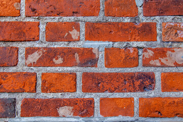 Obraz premium Surface of an old brick porous wall