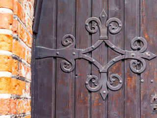 Kaliningrad, Russia, June 28, 2021. Architectural fragment of one of the facades of the Cathedral