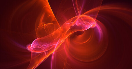 3D rendering abstract multicolor fractal light background