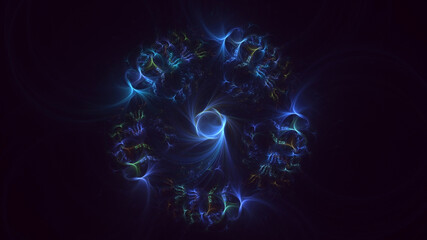 3D rendering abstract round light background