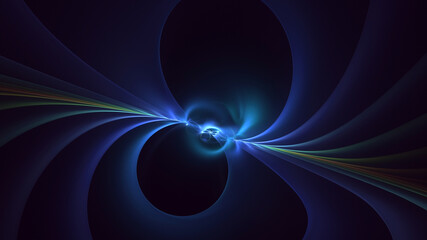 3D rendering abstract multicolor fractal light background