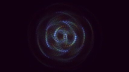3D rendering abstract round light background