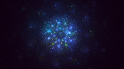 3D rendering abstract round light background