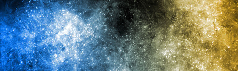 abstract space, colorful nebula, stars and sky