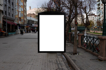 Billboard on the main street in the city