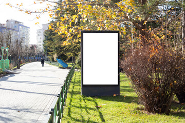 Blank billboard in the street