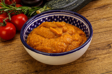 Vegetarian cuisine - Zucchini puree with herbs