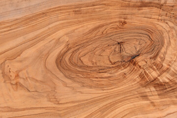 Wood board made from olive tree with annual rings