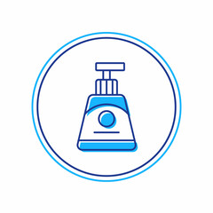 Filled outline Cream or lotion cosmetic tube icon isolated on white background. Body care products for woman. Vector