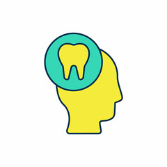 Filled outline Toothache icon isolated on white background. Vector