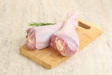 Raw turkey leg for cooking