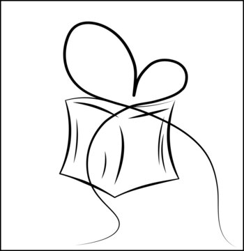 Gift Box icon design Cute illustration of gift box present, greeting, surprise  Simple christmas and winter greeting card with christmas presents