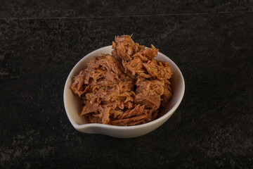 Canned tuna fillet for salad