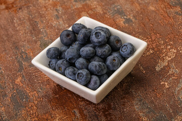 Ripe sweet tasty blueberries heap