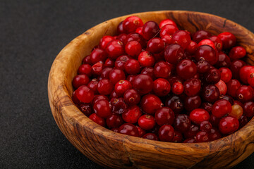 Sweet and tasty cranberry in the bowl