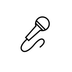 microphone flat icon vector illustration