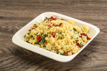 Vegetarian uisine - couscous with vegetables