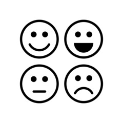 Fototapeta premium emoji icon set vector illustration