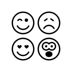 emoji icon set vector illustration