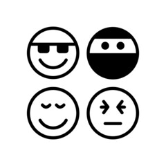 emoji icon set vector illustration
