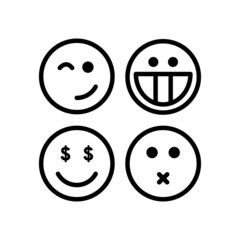 emoji icon set vector illustration