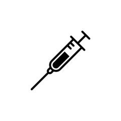 syringe flat icon vector illustration