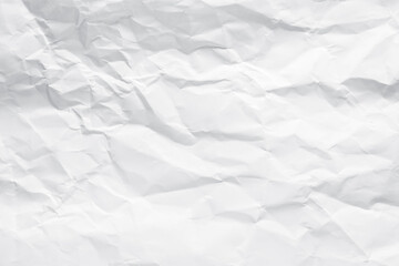 Obraz premium White crumpled paper texture background.