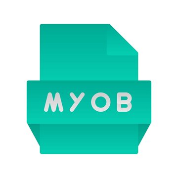 Myob Flat Gradient Vector Icon Design