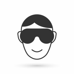 Grey Eye sleep mask icon isolated on white background. Sleeping mask. Vector