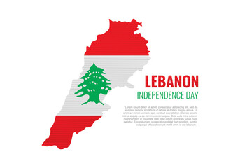 Fototapeta premium Lebanon Independence day background banner or poster for national celebration.