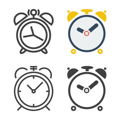 Alarm Clock Icons Set