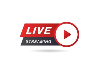 live streaming label graphic design element